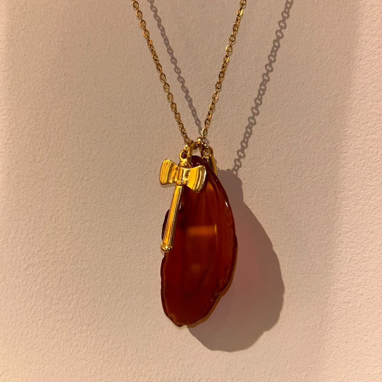 COLAR OMI AGATA INSTRUMENTO - 60CM DOURADO