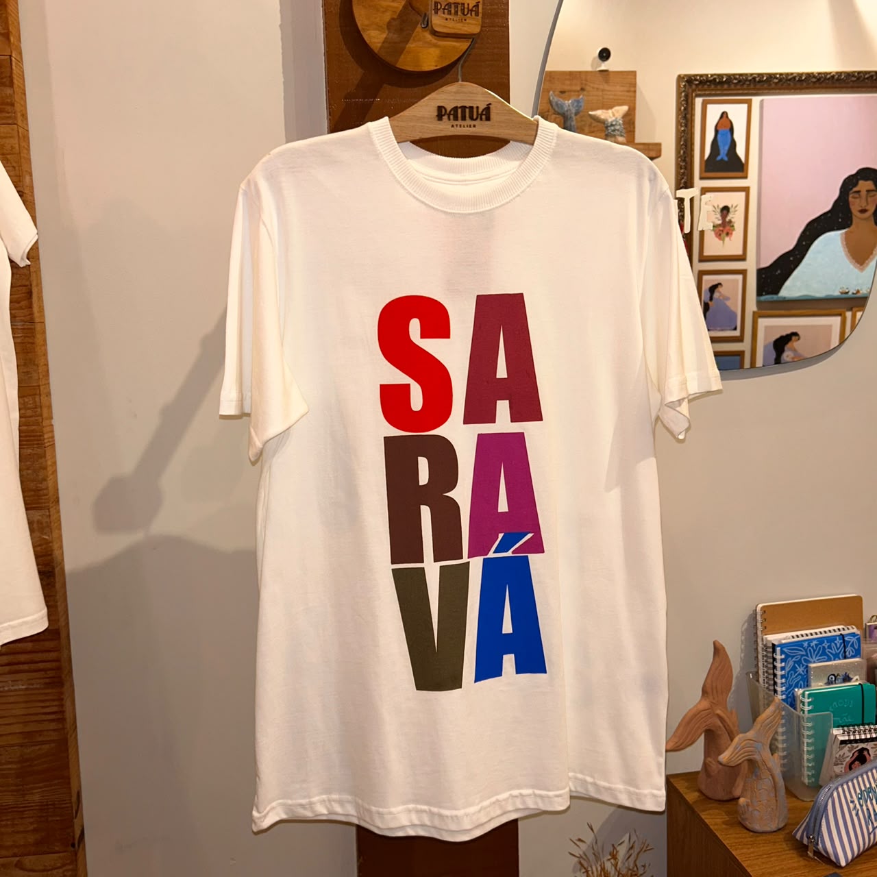 T-SHIRT SARAVÁ COLOR OFF WHITE