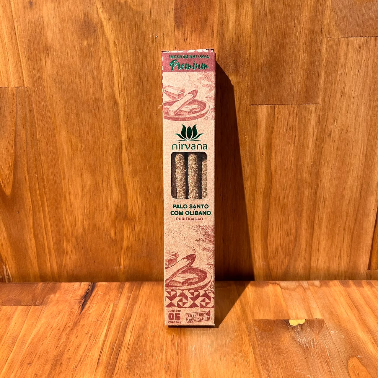 INCENSO NATURAL NIRVANA PREMIUM PALO SANTO COM OLÍBANO 5 VARETAS