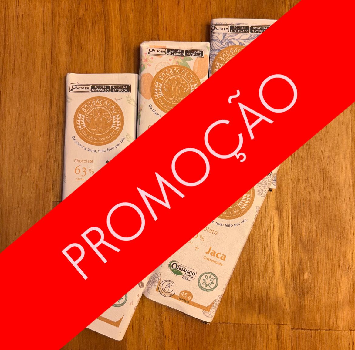 CHOCOLATE BARRA BAOBÁ CACAU PROMOÇÃO