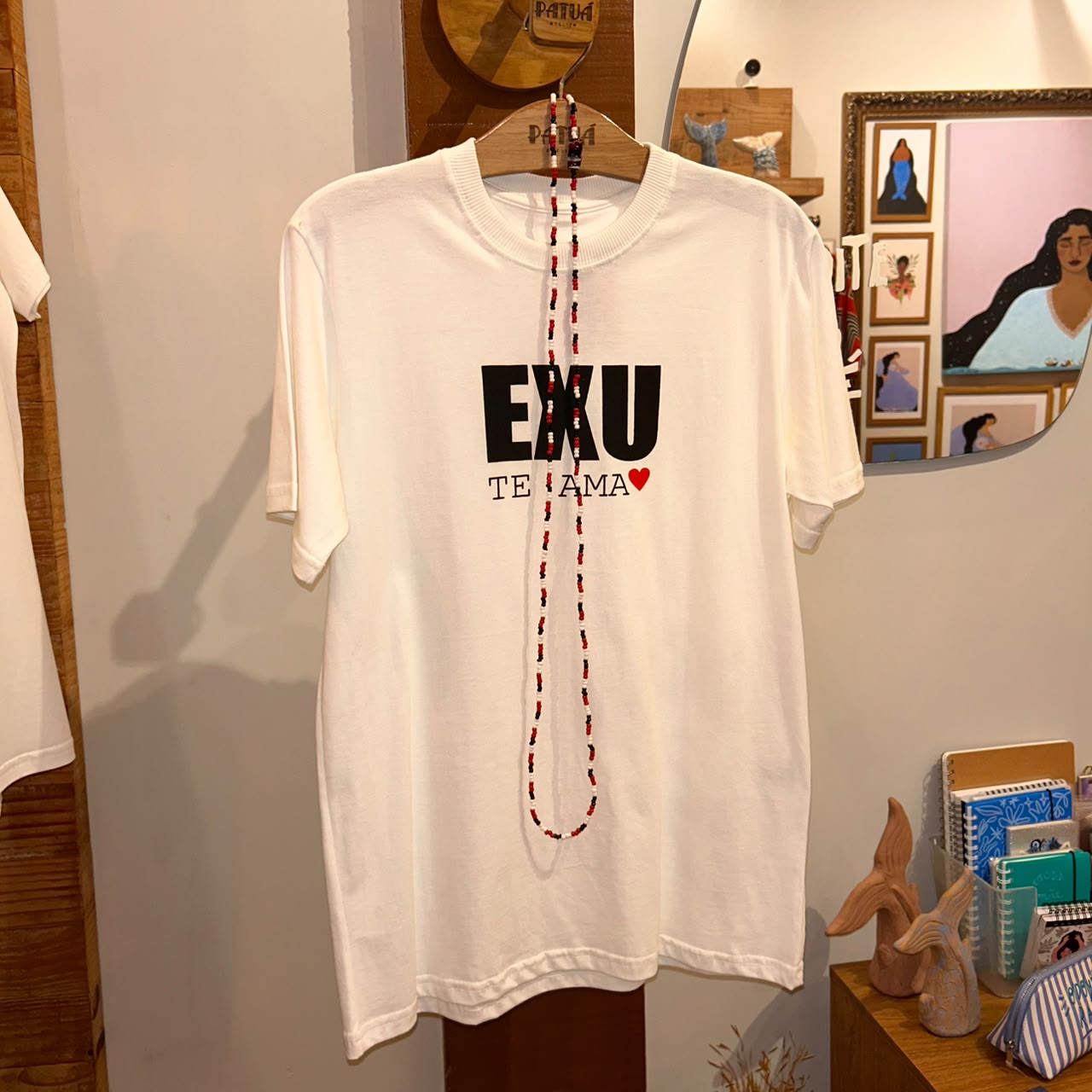 T-SHIRT EXU TE AMA OFF WHITE