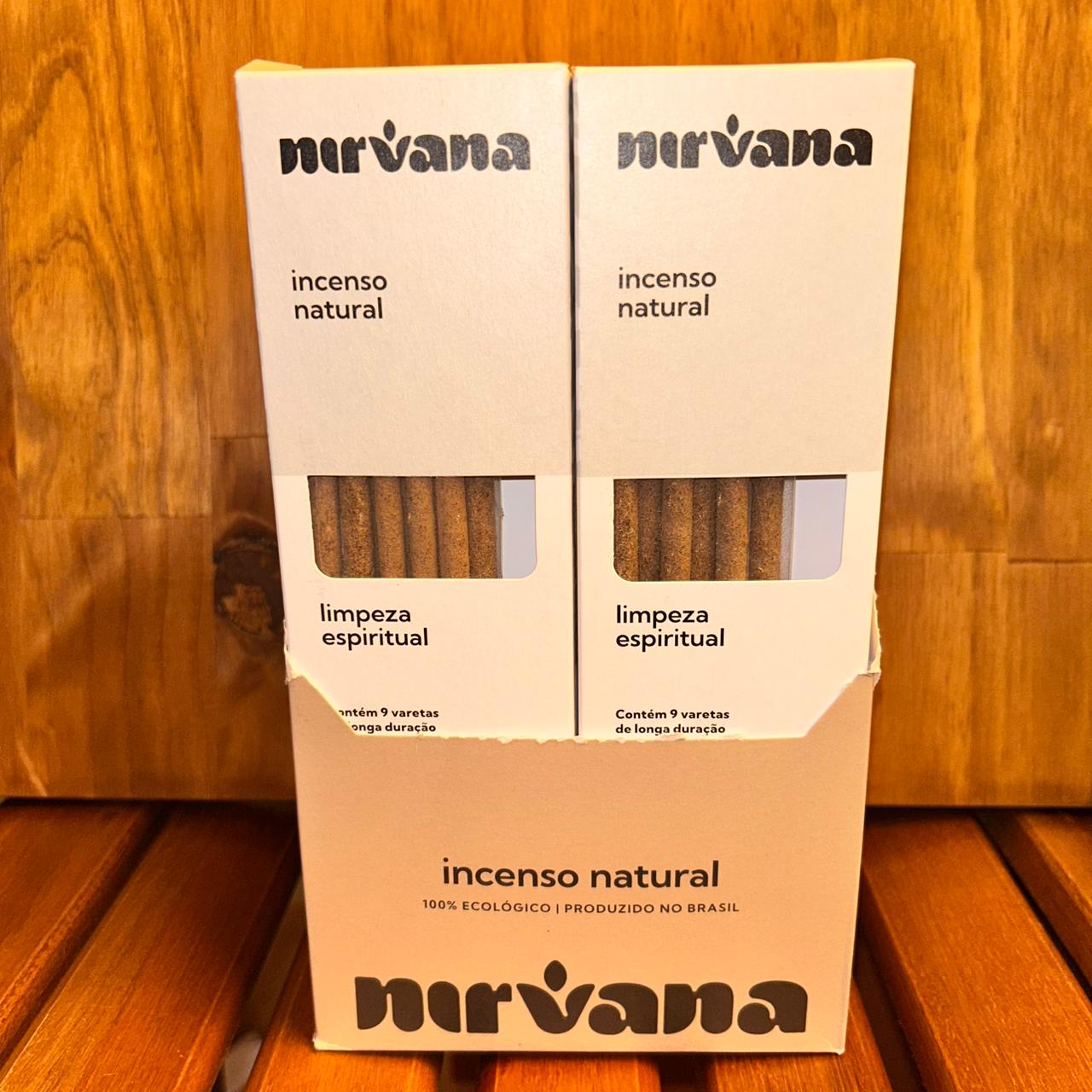 INCENSO NATURAL NIRVANA LIMPEZA ESPIRITUAL 9 VARETAS