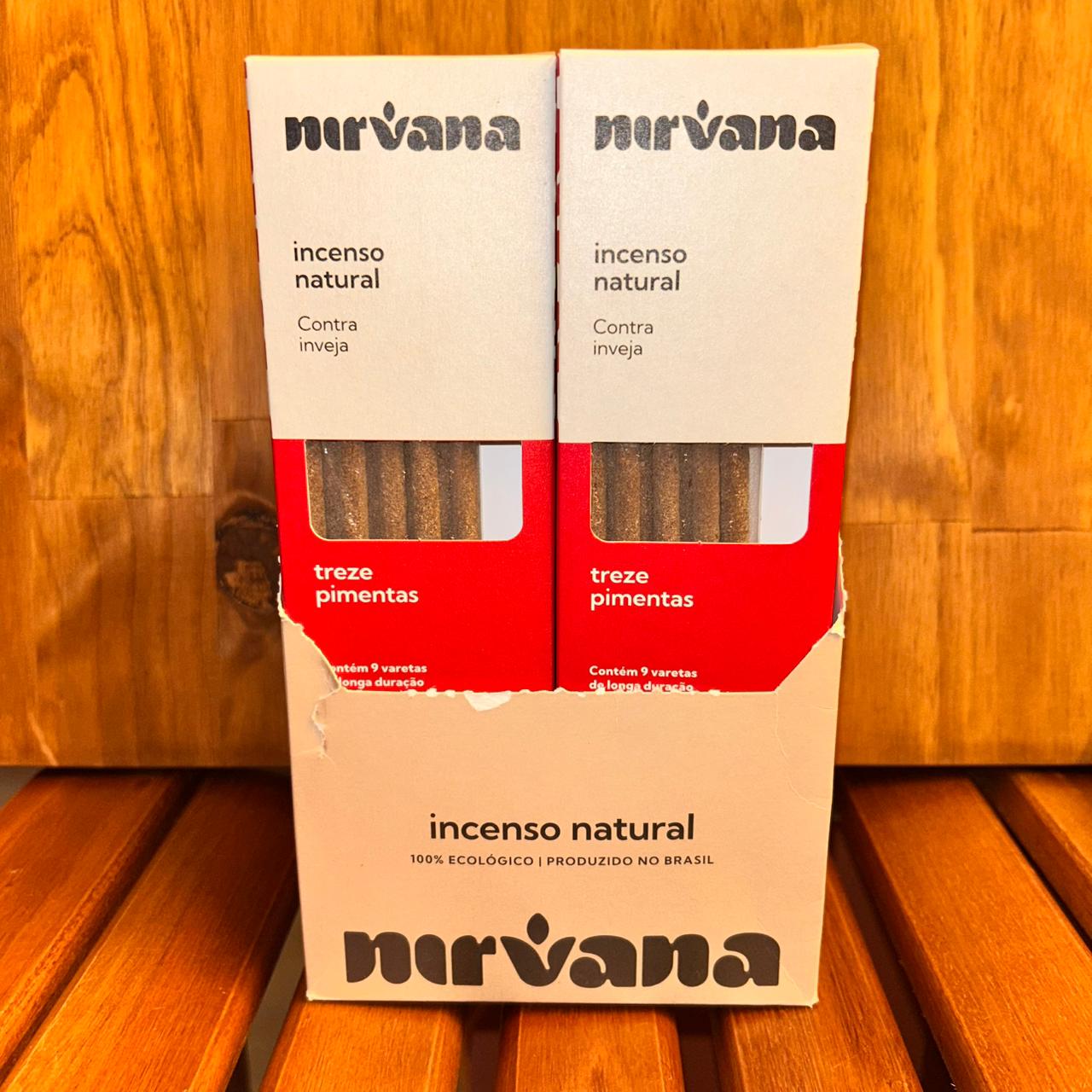 INCENSO NATURAL NIRVANA TREZE PIMENTAS 9 VARETAS