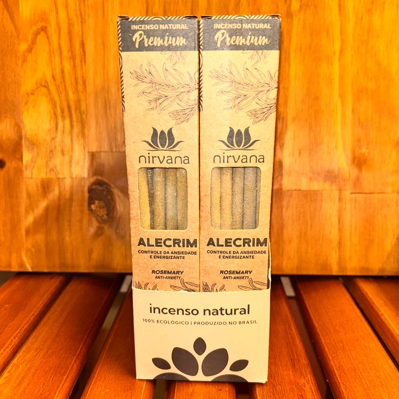 INCENSO NATURAL NIRVANA PREMIUM ALECRIM 5 VARETAS